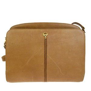 Gucci Camel Leather Horsebit Shoulder Bag Equestrian Accent